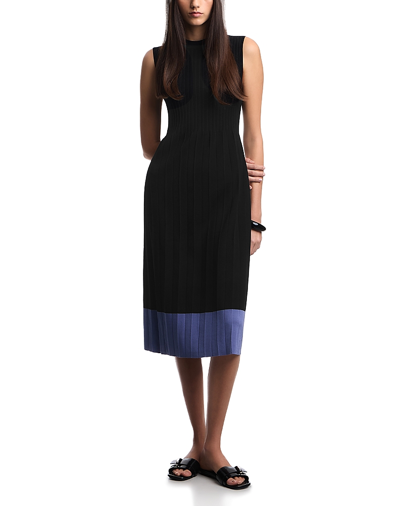 Emporio Armani Sleeveless Pleated Midi Dress