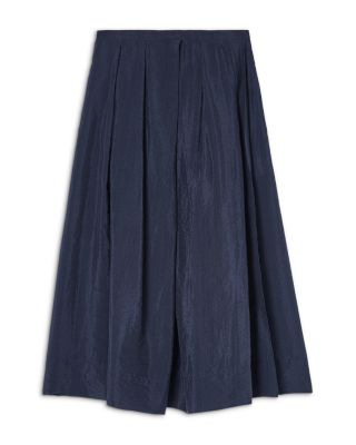 Techno Creponne Midi Skirt
