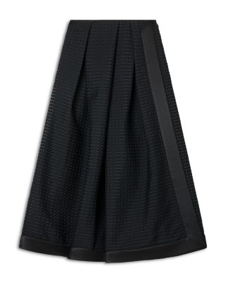 Vichy 3D Jacquard Midi Skirt