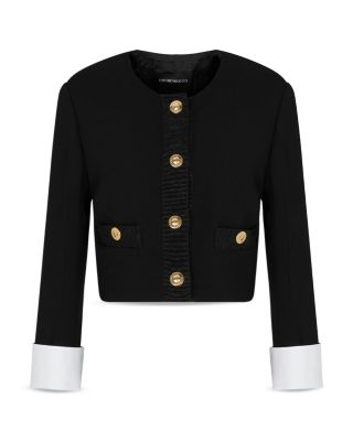 Detachable Cuff Collarless Jacket