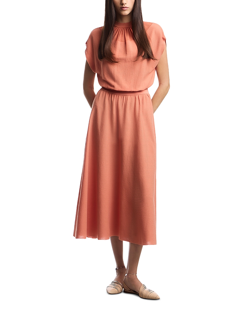 Emporio Armani Ribbed Cotton Blend Dress