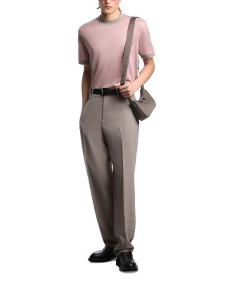 Contrast Hem Cotton Blend T-Shirt