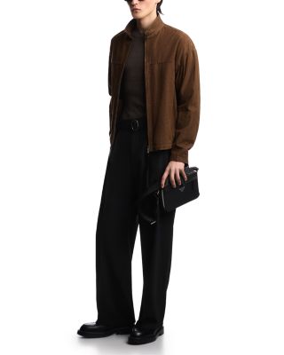 Blouson Perforated Suede Jacket