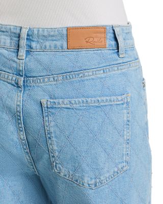 Getty High Rise Crop Jeans in Quilt Stud