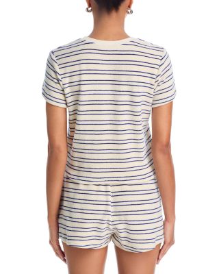 Stripe Loop Terry Tee & Loop Terry Sweat Shorts