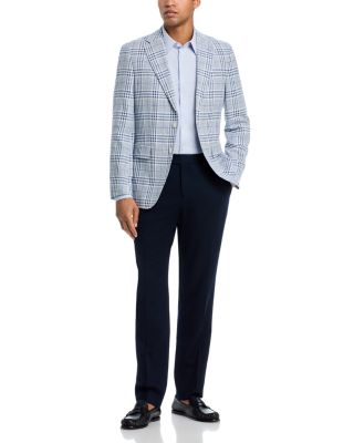 Hutson Linen & Cotton Plaid Slim Fit Sport Coat