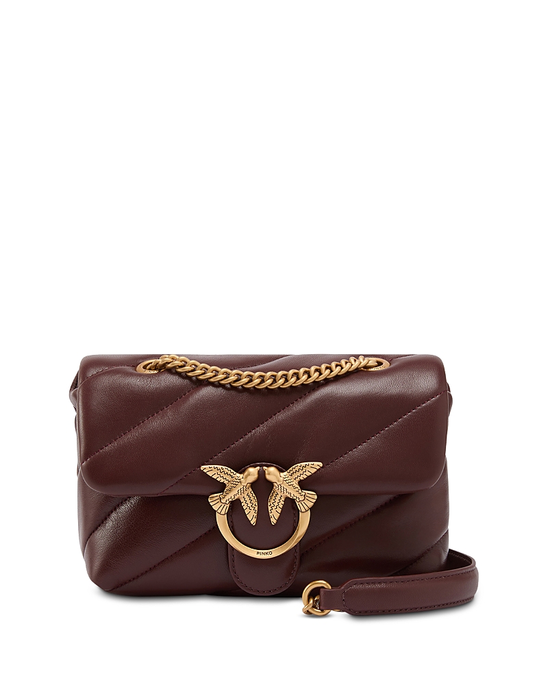 Pinko Love Puff Mini Leather Crossbody Bag