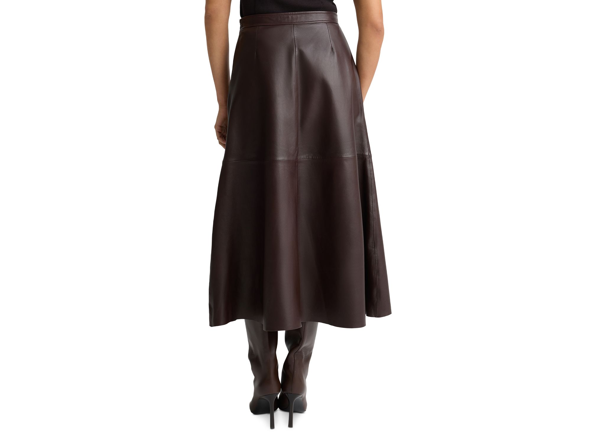 Soft Nappa Leather Midi Skirt — Image 3