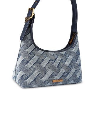 Kurt Woven Denim Shoulder Bag