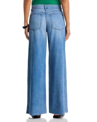 Longboarder Mid Rise Wide Leg Jeans in Blondie