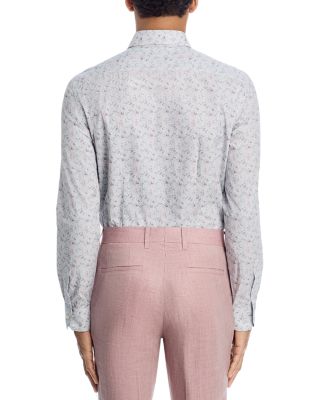 Tonal Floral Print Shirt