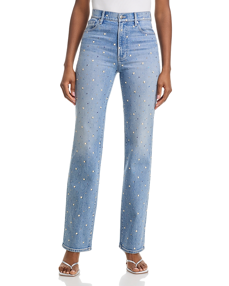 Veronica Beard Dylan High Rise Straight Jeans in Amethyst Forest