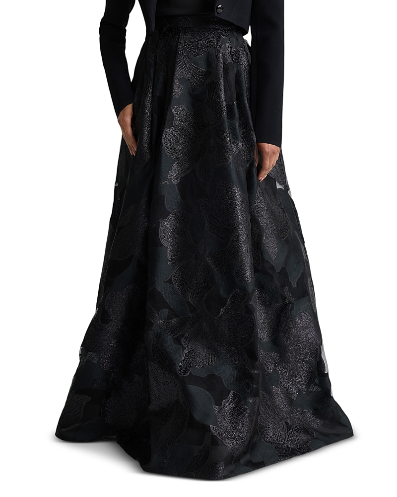St. John Floral Burnout Organza Skirt