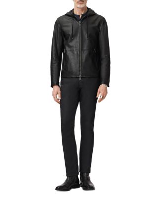 Niko Leather Hoodie with Zipper