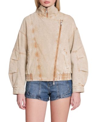 Cotton Layered Bomber Jacket