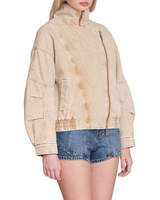 Cotton Layered Bomber Jacket
