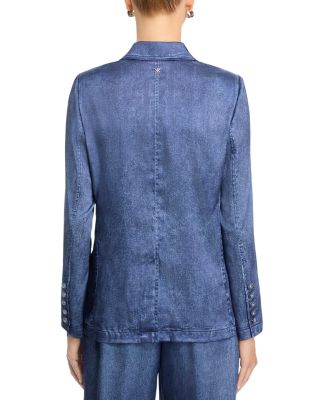 Veronica Denim Print Satin Jacket