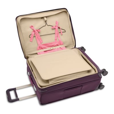 Compact 24" Checked Expandable Spinner Suitcase