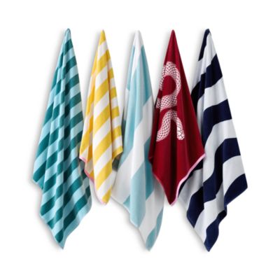 Hudson Park Harbor Beach Striped Towel - Exclusive