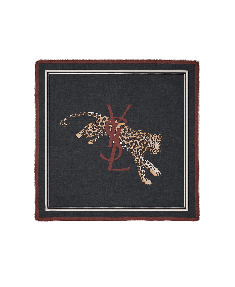 Saint Laurent Square Scarf in Modal And Cashmere