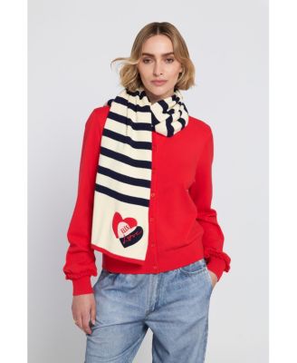  Striped Scarf with Heart