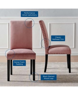 Parcel Performance Velvet Dining Side Chairs, Set of 2