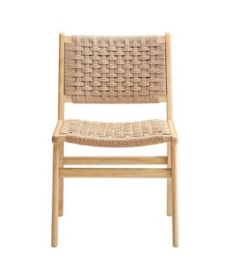 Saoirse Woven Rope Wood Dining Side Chair, Set of 2