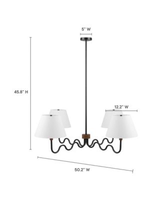 Sunlit Squiggle 4-Arm Pendant Light