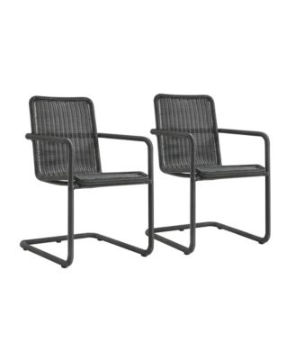 Abacus Outdoor Patio Wicker Dining Chairs, Set of 2