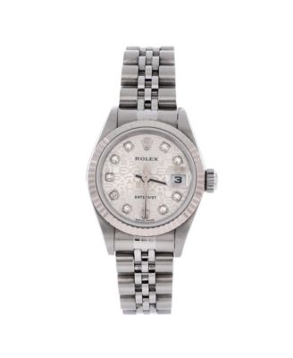  Oyster Perpetual Datejust Automatic Watch in Stainless Steel and White Gold with Diamond Markers 26mm