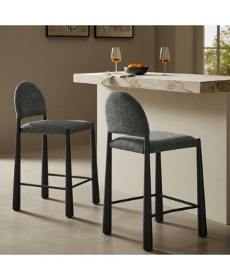 Hayley Upholstered Fabric Counter Stool