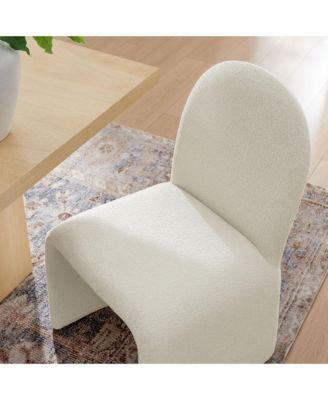 Junia Boucle Upholstered Arch Armless Dining Chair