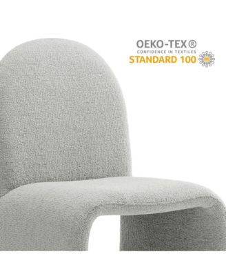 Junia Boucle Upholstered Arch Armless Dining Chair