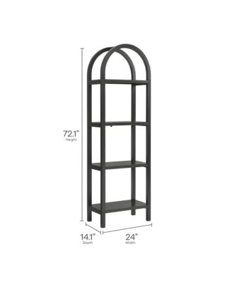  Vexley 72 Inch Tall Narrow Arched Bookshelf