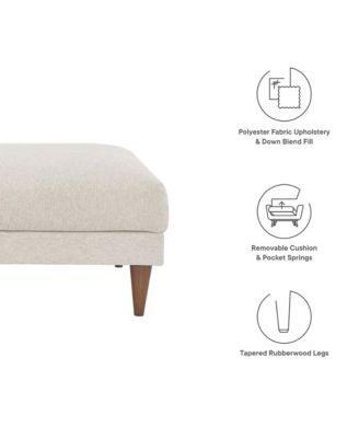 Zoya Down Filled Overstuffed Ottoman