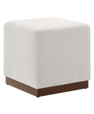  Tilden 17" Square Boucle Upholstered Ottoman