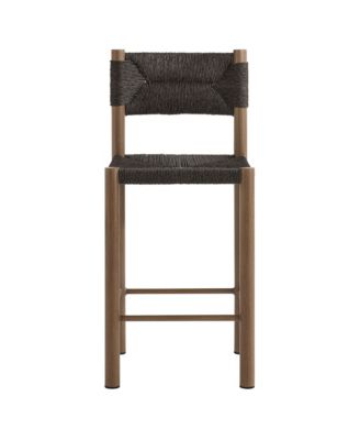 Parkland Outdoor Patio Rattan and Aluminum Counter Stools, Set of 2