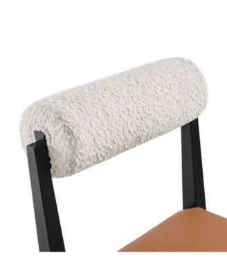  Kai Boucle and Faux Leather Dining Chair