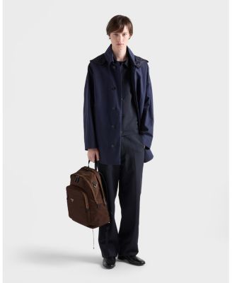  Re-Nylon and Saffiano Leather Backpack