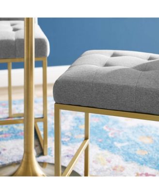  Privy Stainless Steel Upholstered Fabric Counter Stool