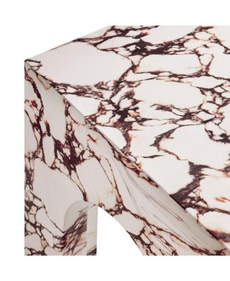 Valen Square Indoor - Outdoor Patio Arched Concrete Side Table