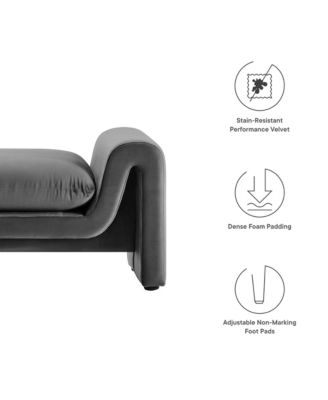 Waverly Performance Velvet Bench