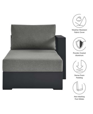 Tahoe Outdoor Patio Powder-Coated Aluminum Modular Right-Facing Chaise Lounge