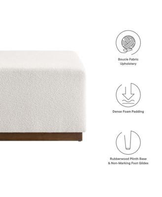  Tilden Large 28" Square Boucle Upholstered Ottoman