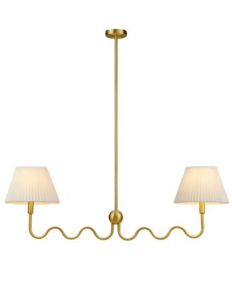  Wave Squiggle 2-Arm Pendant Light