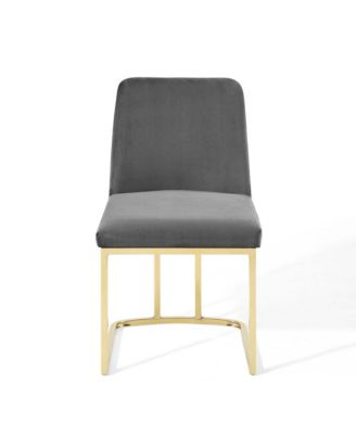 Amplify Sled Base Performance Velvet Dining Chairs, Set of 2