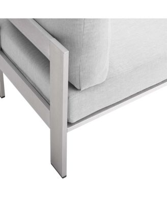  Shore Sunbrella Fabric Aluminum Outdoor Patio Armless Chair