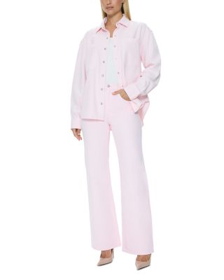 Larsen High Rise Relaxed Flare Jeans in Blush