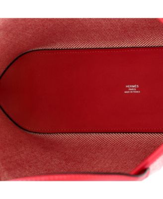 27 Cabas H en Biais Tote Canvas with Leather