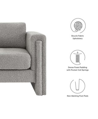 Visible Boucle Fabric Armchair